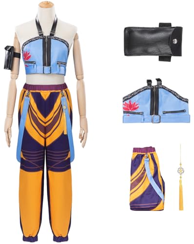 Kolegrial Zoey Kostüm Damen Fasching Cosplay KPop Demon Hunters Zoey Drucke Anzug Oberteil Hose Tasche Anhänger und Perücke für Halloween Karneval Party Geburtstag Maskerade Fest Verkleidung Kolegrial Zoey Kostüm Damen Fasching Cosplay KPop Demon Hunters Zoey Drucke Anzug Oberteil Hose Tasche Anhänger und Perücke für Halloween Karneval Party Geburtstag Maskerade Fest Verkleidung von Kolegrial