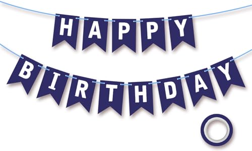 Koliphy Happy Birthday Girlande, Saphir Geburtstagsdeko, Geburtstag Banner Deko für alle Altersgruppen von Koliphy