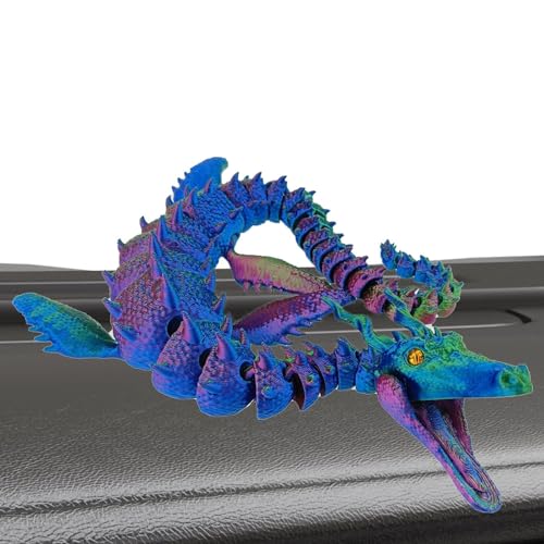 Koljkmh 3D-Drachen-Zappelspielzeug, 3D-gedruckte Drachen | Interaktives Drachen-Zappelspielzeug - Voll beweglicher Drache, Chefschreibtischspielzeug, Zappeldrache für Kinder und Erwachsene von Koljkmh