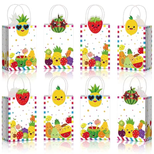 Kolldenn 24 Stück Obst-Partytüten mit Griffen, Sommer, Kawaii-Früchte, Kraftpapier, Geschenktüten für sensorische 1. Geburtstag, Partyzubehör, Babyparty, Hawaii-Dekorationen Kolldenn 24 Stück Obst-Partytüten mit Griffen, Sommer, Kawaii-Früchte, Kraftpapier, Geschenktüten für sensorische 1. Geburtstag, Partyzubehör, Babyparty, Hawaii-Dekorationen von Kolldenn
