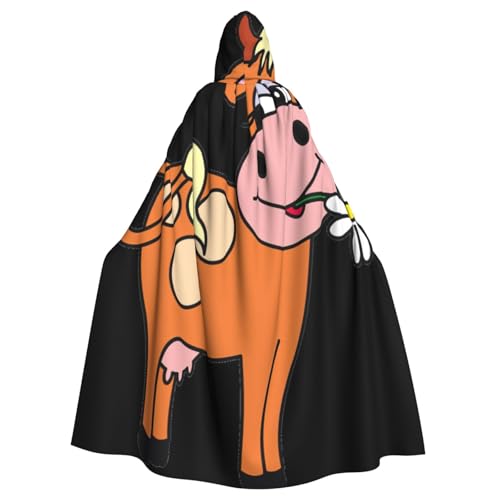 Umhang mit Kapuze und niedlichem Kuh-Motiv, Uni, für Karneval, Halloween, Party, Cosplay, Kostüm, Umhang Umhang mit Kapuze und niedlichem Kuh-Motiv, Uni, für Karneval, Halloween, Party, Cosplay, Kostüm, Umhang von KoloQren