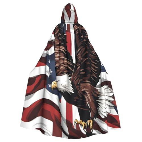 Uni Adler mit USA-Flagge, Kapuzenumhang, Karneval, Halloween, Party, Cosplay, Umhang Uni Adler mit USA-Flagge, Kapuzenumhang, Karneval, Halloween, Party, Cosplay, Umhang von KoloQren