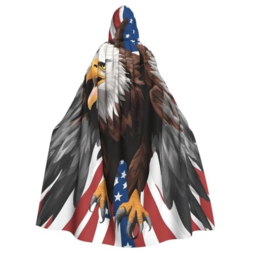 Uni Adler mit USA-Flagge, Kapuzenumhang, Karneval, Halloween, Party, Cosplay, Umhang Uni Adler mit USA-Flagge, Kapuzenumhang, Karneval, Halloween, Party, Cosplay, Umhang von KoloQren