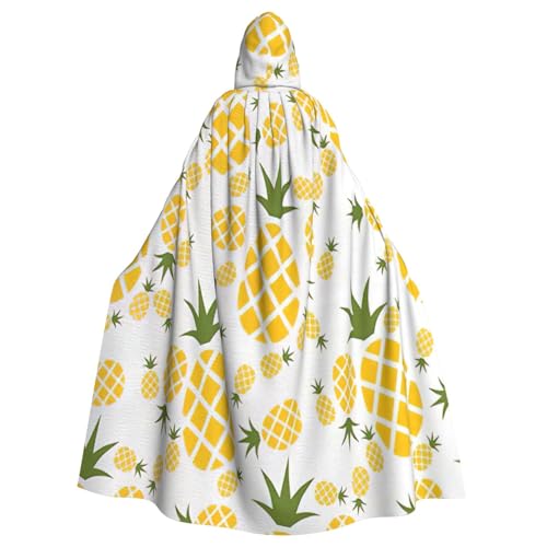 Uni Ananas Druck Kapuzenumhang Karneval Halloween Party Cosplay Kostüm Umhang von KoloQren
