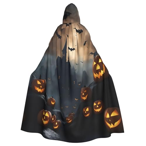 Uni Halloween Fliegende Fledermäuse 3 Druck Kapuzenumhang Karneval Halloween Party Cosplay Kostüm Umhang von KoloQren