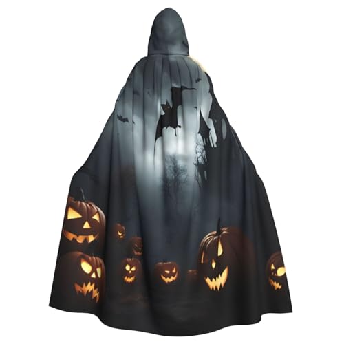 Uni Halloween Fliegende Fledermäuse 4 Druck Kapuzenumhang Karneval Halloween Party Cosplay Kostüm Umhang von KoloQren