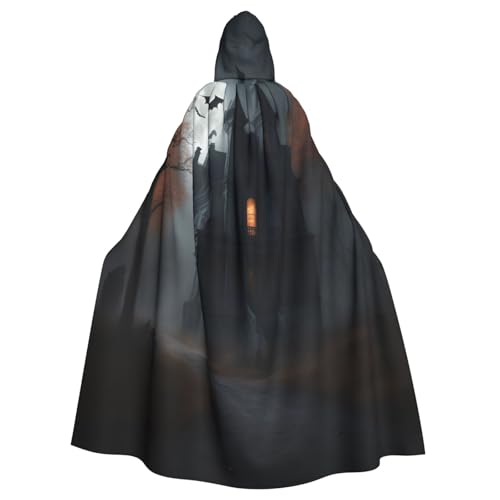 Uni Halloween Horror Print Hooded Cloak Carnival Halloween Party Cosplay Costume Cape von KoloQren
