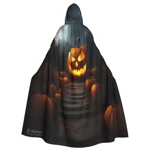 Uni Halloween Kürbis Druck Kapuzenumhang Karneval Halloween Party Cosplay Kostüm Umhang von KoloQren