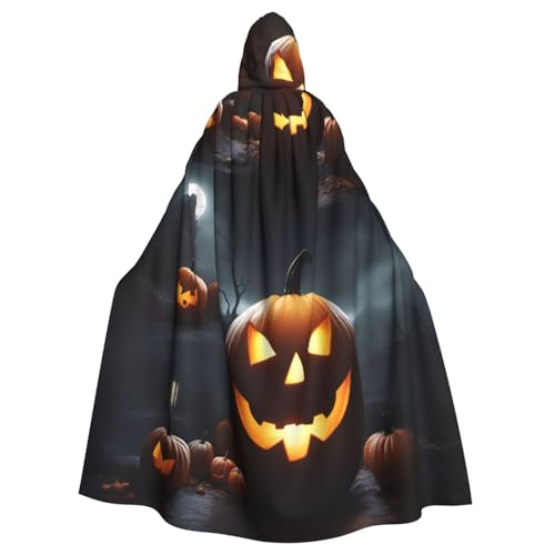 Uni Halloween Kürbis Druck Kapuzenumhang Karneval Halloween Party Cosplay Kostüm Umhang von KoloQren