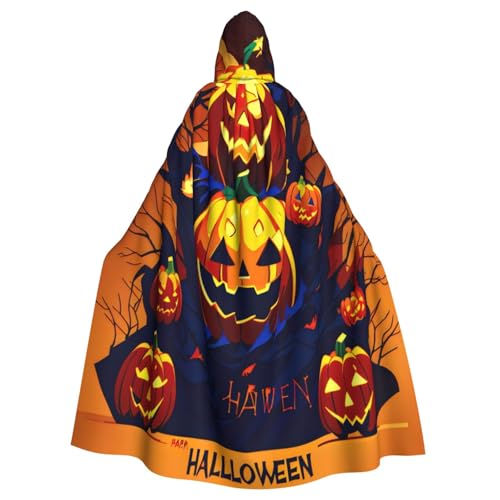 Uni Halloween Kürbis Druck Kapuzenumhang Karneval Halloween Party Cosplay Kostüm Umhang von KoloQren