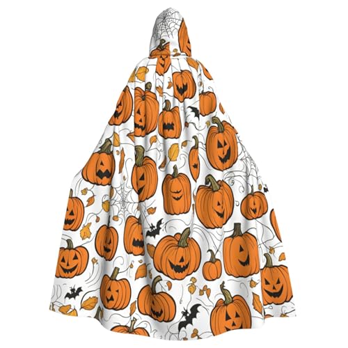 Uni Halloween Kürbis Muster Druck Kapuzenumhang Karneval Halloween Party Cosplay Kostüm Umhang von KoloQren