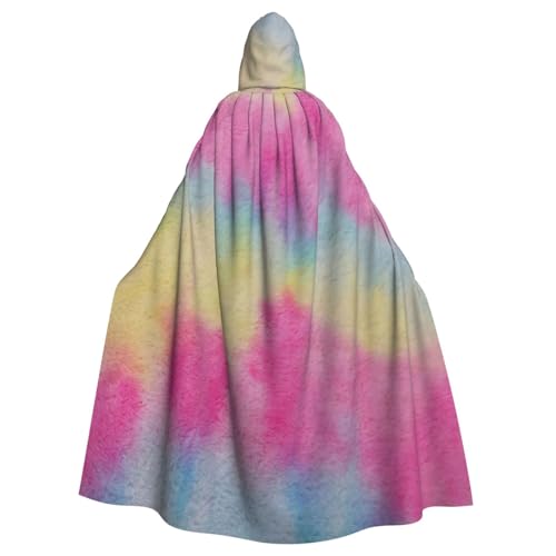 Uni Kapuzenumhang mit Regenbogenstreifen, Karneval, Halloween, Party, Cosplay, Kostüm, Umhang von KoloQren