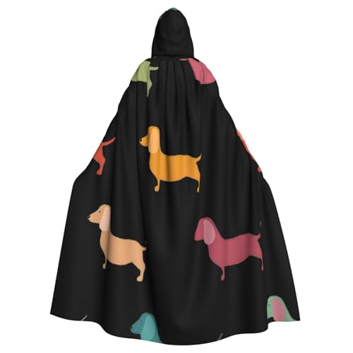 Uni Kapuzenumhang mit süßem Dackel-Motiv, für Karneval, Halloween, Party, Cosplay, Umhang Uni Kapuzenumhang mit süßem Dackel-Motiv, für Karneval, Halloween, Party, Cosplay, Umhang von KoloQren
