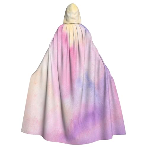 Uni Regenbogen Druck Kapuzenumhang Karneval Halloween Party Cosplay Kostüm Umhang von KoloQren