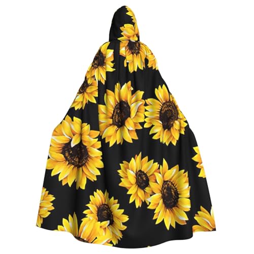 Uni Sonnenblumen-Umhang mit Kapuze, für Karneval, Halloween, Party, Cosplay, Kostüm, Umhang Uni Sonnenblumen-Umhang mit Kapuze, für Karneval, Halloween, Party, Cosplay, Kostüm, Umhang von KoloQren