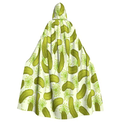 Uni Sushi Dill Pickles Print Hooded Cloak Carnival Halloween Party Cosplay Costume Cape von KoloQren