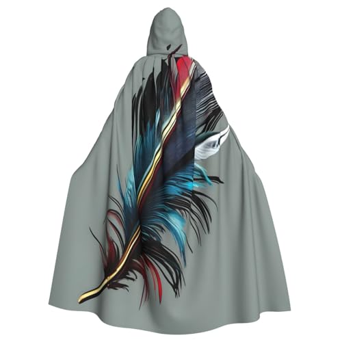 Uni Tanzender Federdruck Kapuzenumhang Karneval Halloween Party Cosplay Kostüm Umhang Uni Tanzender Federdruck Kapuzenumhang Karneval Halloween Party Cosplay Kostüm Umhang von KoloQren
