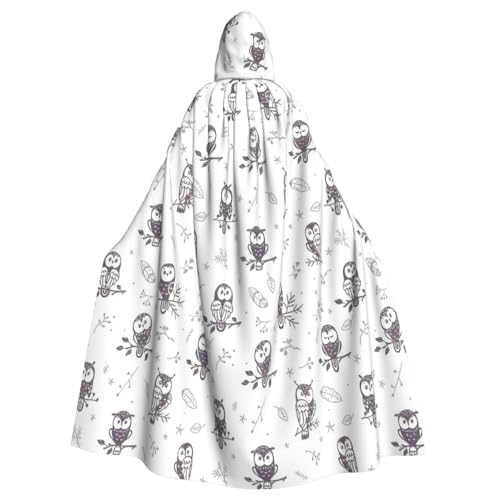 Uni Umhang mit Kapuze und Eulen, Baumzweigen, bedruckt, Karneval, Halloween, Party, Cosplay, Kostüm, Umhang Uni Umhang mit Kapuze und Eulen, Baumzweigen, bedruckt, Karneval, Halloween, Party, Cosplay, Kostüm, Umhang von KoloQren