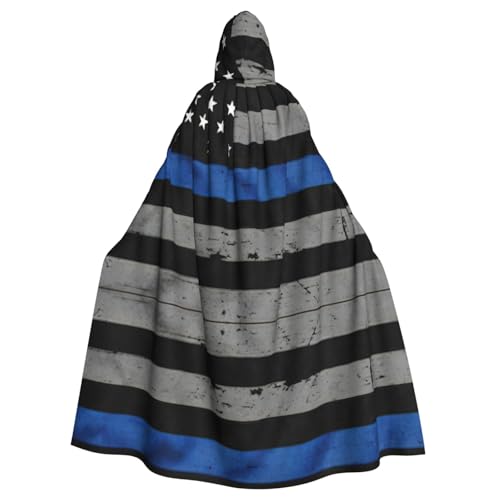 Uni Umhang mit amerikanischer dünner blauer Flagge, mit Kapuze, Karneval, Halloween, Party, Cosplay, Kostüm, Umhang Uni Umhang mit amerikanischer dünner blauer Flagge, mit Kapuze, Karneval, Halloween, Party, Cosplay, Kostüm, Umhang von KoloQren
