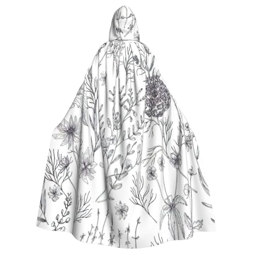 Uni Umhang mit blühenden Kräutern und krautigen Pflanzen, mit Kapuze, Karneval, Halloween, Party, Cosplay, Kostüm, Umhang Uni Umhang mit blühenden Kräutern und krautigen Pflanzen, mit Kapuze, Karneval, Halloween, Party, Cosplay, Kostüm, Umhang von KoloQren