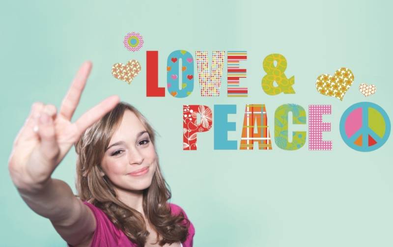 Deco-Sticker Love and Peace von Komar