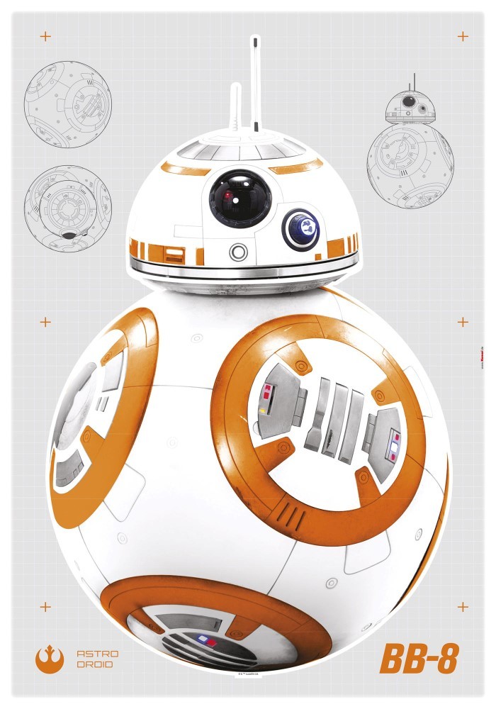 Deco-Sticker Star Wars BB-8 von Komar