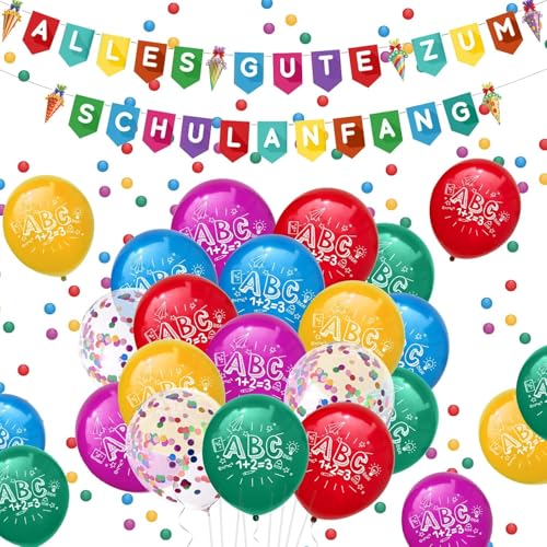 Einschulung Deko Jungen Mädchen, Luftballons Einschulung Schulkind Blau Rosa Luftballons Girlande Schuleinführung Deko, 35pcs Einschulung Schuleinführung Luftballon mit ABC 123 motiv Einschulung Deko Jungen Mädchen, Luftballons Einschulung Schulkind Blau Rosa Luftballons Girlande Schuleinführung Deko, 35pcs Einschulung Schuleinführung Luftballon mit ABC 123 motiv von Komicea