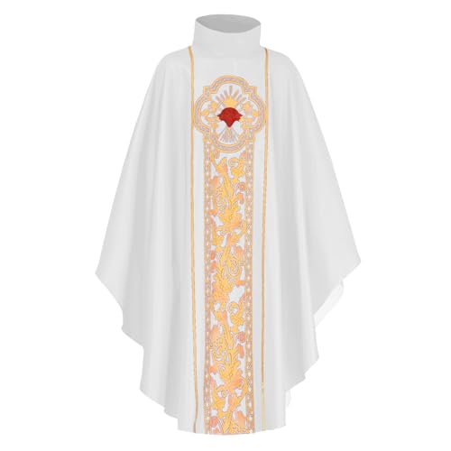Komiseup Klerus Priester Römische Celebrant Taufen Kostüm Vestment Messgewand Erwachsenen Kirche Katholisch Vater Masse Gewänder Robe Mittelalter Mönch Priester Halloween Cosplay Full Set 08 Komiseup Klerus Priester Römische Celebrant Taufen Kostüm Vestment Messgewand Erwachsenen Kirche Katholisch Vater Masse Gewänder Robe Mittelalter Mönch Priester Halloween Cosplay Full Set 08 von Komiseup