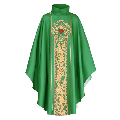 Komiseup Klerus Priester Römische Celebrant Taufen Kostüm Vestment Messgewand Erwachsenen Kirche Katholisch Vater Masse Gewänder Robe Mittelalter Mönch Priester Halloween Cosplay Full Set 08 Komiseup Klerus Priester Römische Celebrant Taufen Kostüm Vestment Messgewand Erwachsenen Kirche Katholisch Vater Masse Gewänder Robe Mittelalter Mönch Priester Halloween Cosplay Full Set 08 von Komiseup