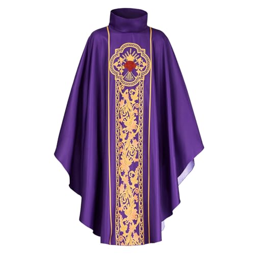 Komiseup Klerus Priester Römische Celebrant Taufen Kostüm Vestment Messgewand Erwachsenen Kirche Katholisch Vater Masse Gewänder Robe Mittelalter Mönch Priester Halloween Cosplay Full Set 08 Komiseup Klerus Priester Römische Celebrant Taufen Kostüm Vestment Messgewand Erwachsenen Kirche Katholisch Vater Masse Gewänder Robe Mittelalter Mönch Priester Halloween Cosplay Full Set 08 von Komiseup