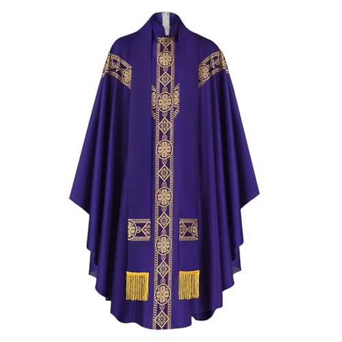 Komiseup Klerus Priester Römische Celebrant Taufen Kostüm Vestment Messgewand Erwachsenen Kirche Katholisch Vater Masse Gewänder Robe Mittelalter Mönch Priester Halloween Cosplay Full Set 09 Komiseup Klerus Priester Römische Celebrant Taufen Kostüm Vestment Messgewand Erwachsenen Kirche Katholisch Vater Masse Gewänder Robe Mittelalter Mönch Priester Halloween Cosplay Full Set 09 von Komiseup