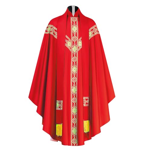 Komiseup Klerus Priester Römische Celebrant Taufen Kostüm Vestment Messgewand Erwachsenen Kirche Katholisch Vater Masse Gewänder Robe Mittelalter Mönch Priester Halloween Cosplay Full Set 09 Komiseup Klerus Priester Römische Celebrant Taufen Kostüm Vestment Messgewand Erwachsenen Kirche Katholisch Vater Masse Gewänder Robe Mittelalter Mönch Priester Halloween Cosplay Full Set 09 von Komiseup