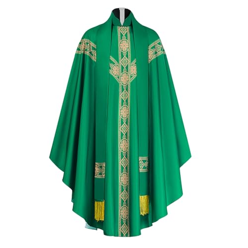 Komiseup Klerus Priester Römische Celebrant Taufen Kostüm Vestment Messgewand Erwachsenen Kirche Katholisch Vater Masse Gewänder Robe Mittelalter Mönch Priester Halloween Cosplay Full Set 09 Komiseup Klerus Priester Römische Celebrant Taufen Kostüm Vestment Messgewand Erwachsenen Kirche Katholisch Vater Masse Gewänder Robe Mittelalter Mönch Priester Halloween Cosplay Full Set 09 von Komiseup