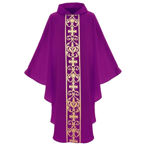 Komiseup Klerus Priester Römische Celebrant Taufen Kostüm Vestment Messgewand Erwachsenen Kirche Katholisch Vater Masse Gewänder Robe Mittelalter Mönch Priester Halloween Cosplay Full Set 10 Komiseup Klerus Priester Römische Celebrant Taufen Kostüm Vestment Messgewand Erwachsenen Kirche Katholisch Vater Masse Gewänder Robe Mittelalter Mönch Priester Halloween Cosplay Full Set 10 von Komiseup