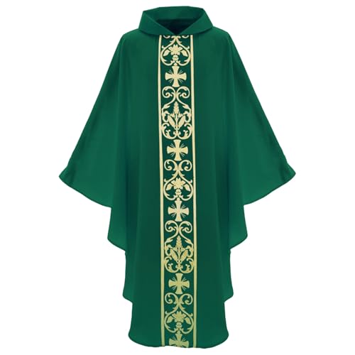 Komiseup Klerus Priester Römische Celebrant Taufen Kostüm Vestment Messgewand Erwachsenen Kirche Katholisch Vater Masse Gewänder Robe Mittelalter Mönch Priester Halloween Cosplay Full Set 10 Komiseup Klerus Priester Römische Celebrant Taufen Kostüm Vestment Messgewand Erwachsenen Kirche Katholisch Vater Masse Gewänder Robe Mittelalter Mönch Priester Halloween Cosplay Full Set 10 von Komiseup