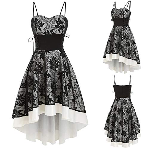 KonJim Damen-Cocktailkleid aus Spitze, schulterfrei, für Brautjungfer, Swing, formelles Partykleid, Renaissance, Mittelalter-Kostüme, Halloween-Kostüme, Kleid, kalte Schulterkleider, Schwarz , 42 KonJim Damen-Cocktailkleid aus Spitze, schulterfrei, für Brautjungfer, Swing, formelles Partykleid, Renaissance, Mittelalter-Kostüme, Halloween-Kostüme, Kleid, kalte Schulterkleider, Schwarz , 42 von KonJim