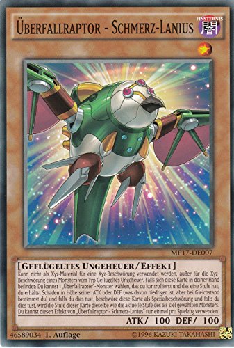 MP17-DE007 - Überfallraptor - Schmerz-Lanius - Common - DE - im Set mit Ultrapro Toploader - Yugioh von Konami -