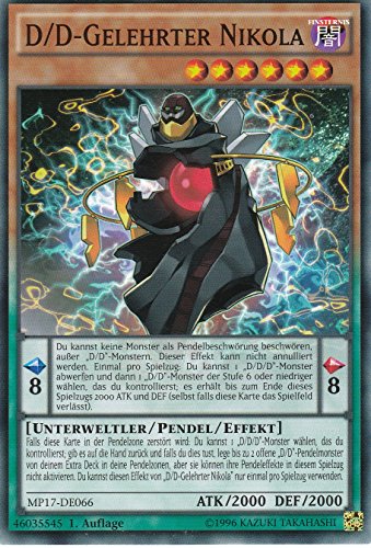 MP17-DE066 - D/D-Gelehrter Nikola - Common - DE - im Set mit Ultrapro Toploader - Yugioh von Konami -