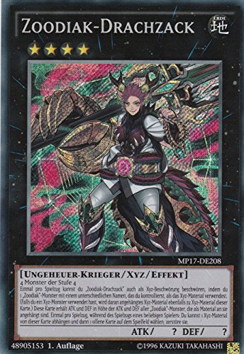 MP17-DE208 - Zoodiak-Drachzack - Secret Rare - DE - im Set mit Ultrapro Toploader - Yugioh MP17-DE208 - Zoodiak-Drachzack - Secret Rare - DE - im Set mit Ultrapro Toploader - Yugioh von Konami -