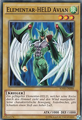 SDHS-DE006 - Elementar-HELD Avian - Common - DE - im Set mit Ultrapro Toploader - Yugioh von Konami -