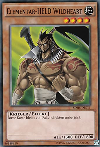 SDHS-DE011 - Elementar-HELD Wildheart - Common - DE - im Set mit Ultrapro Toploader - Yugioh von Konami -