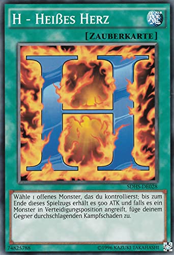 SDHS-DE028 - H - Heißes Herz - Common - DE - im Set mit Ultrapro Toploader - Yugioh von Konami -