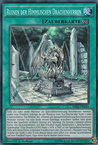 SR02-DE024 - Ruinen der Himmlischen Drachenherren - Super Rare - DE - im Set mit Ultrapro Toploader - Yugioh von Konami -