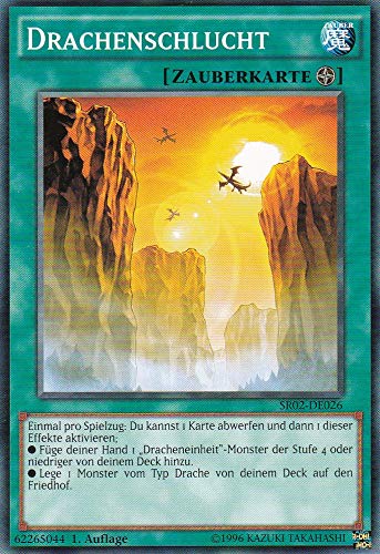 SR02-DE026 - Drachenschlucht - Common - DE - im Set mit Ultrapro Toploader - Yugioh von Konami -