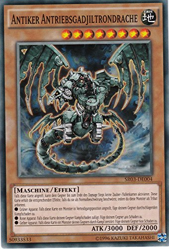 Konami - Yugioh-Karte: SR03-DE004 - Antiker Antriebsgadjiltrondrache - Common - DE - im Set mit Ultrapro Toploader von Konami -