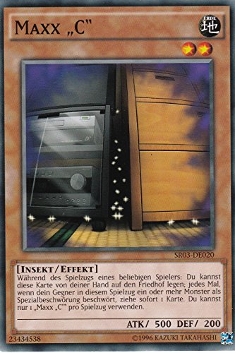 Konami-SR03-DE020-Maxx „C“-Common-DE-im Set mit Ultrapro Toploader-Yugioh von Konami -