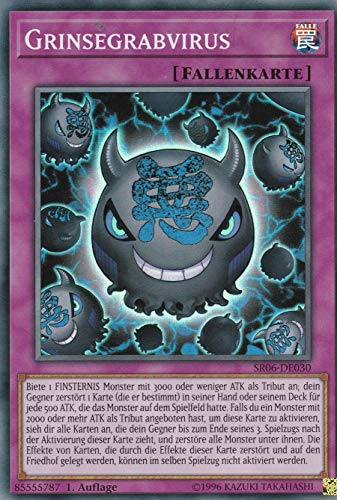 SR06-DE030 - Grinsegrabvirus - Super Rare - DE - im Set mit Ultrapro Toploader - Yugioh von Konami -