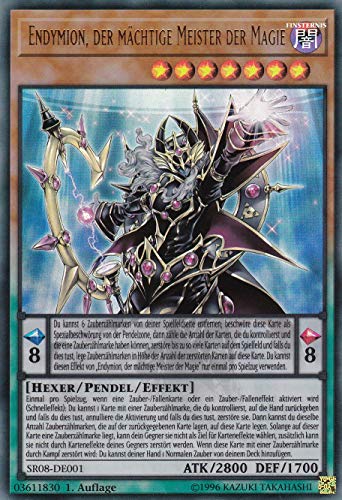 SR08-DE001 - Endymion, der mächtige Meister der Magie - Ultra Rare - DE - im Set mit Ultrapro Toploader - Yugioh von Konami -