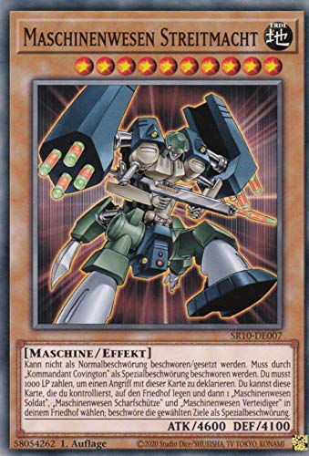 SR10-DE007 - Maschinenwesen Streitmacht - Common - DE - im Set mit Ultrapro Toploader - Yugioh von Konami -