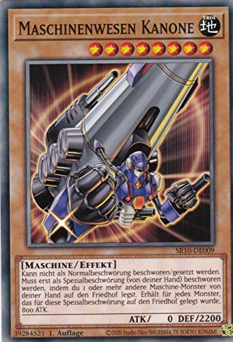 SR10-DE009 - Maschinenwesen Kanone - Common - DE - im Set mit Ultrapro Toploader - Yugioh von Konami -